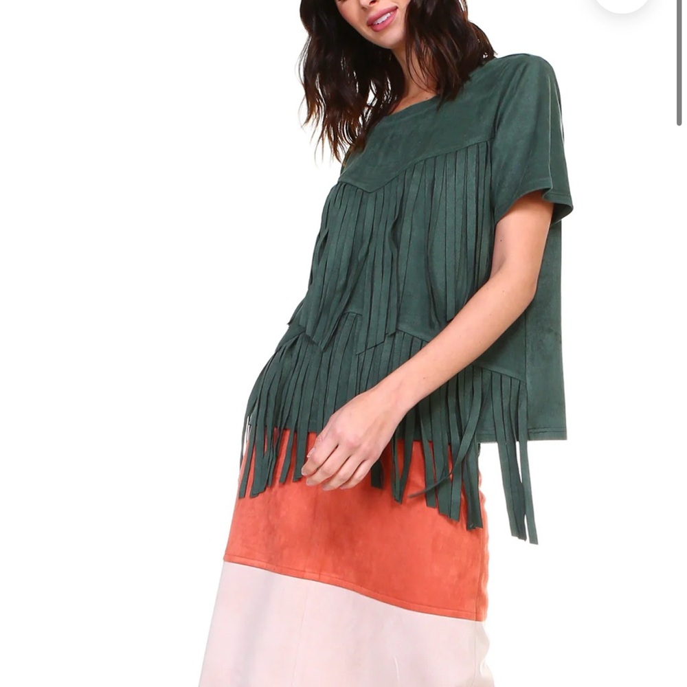 NEW JOH APPAREL
ALYSSA SUEDE TOP Size L